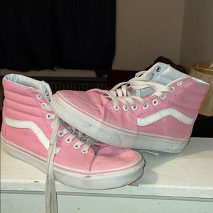 Pink high top vans